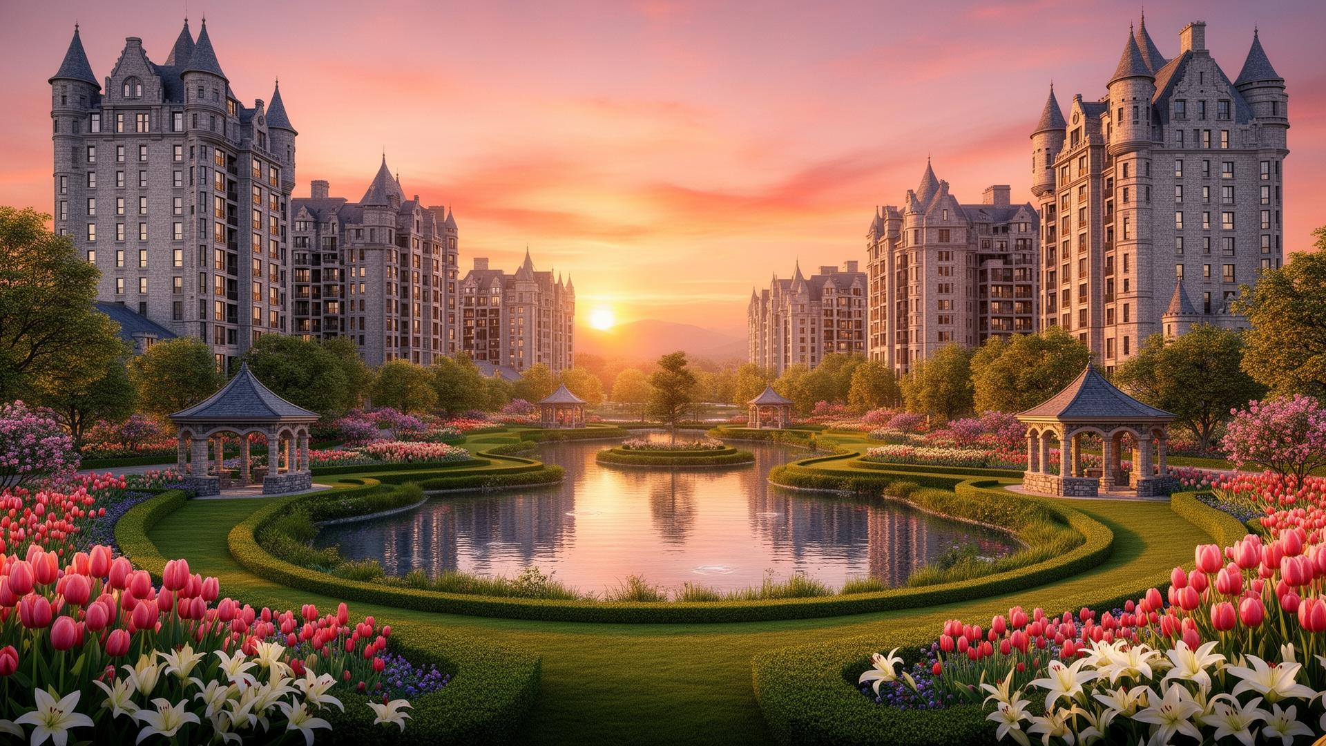 Lodha Sadahalli 70-acre township at sunset